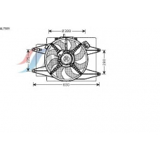 AL7509 GERI Вентилятор, охлаждение двигателя