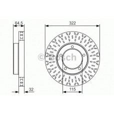 0 986 479 T23 BOSCH Тормозной диск