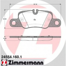 24554.160.1 ZIMMERMANN Комплект тормозных колодок, дисковый тормоз