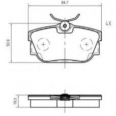 K629201 Vema Комплект тормозных колодок, дисковый тормоз