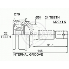 OJ-0570 InterParts Шарнирный комплект, приводной вал