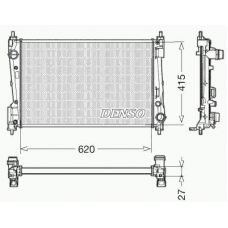 DRM09110 DENSO Радиатор, охлаждение двигателя