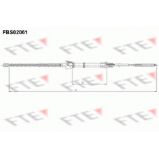 FBS02061 FTE Трос, стояночная тормозная система