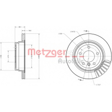 6110133 METZGER Тормозной диск