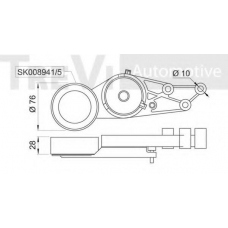 SK008368/2 SK Натяжная планка, поликлиновой ремень