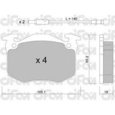 822-090-0 CIFAM Комплект тормозных колодок, дисковый тормоз
