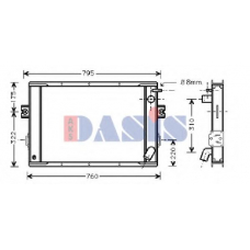 400340N AKS DASIS Радиатор, охлаждение двигателя
