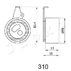 45310 JAPKO Устройство для натяжения ремня, ремень ГРМ