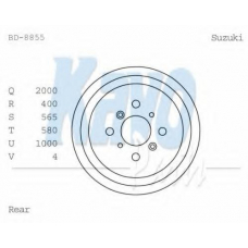 BD-8855 KAVO PARTS Тормозной барабан