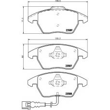 8DB 355 010-581 HELLA PAGID Комплект тормозных колодок, дисковый тормоз