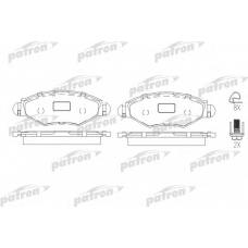PBP1378 PATRON Комплект тормозных колодок, дисковый тормоз