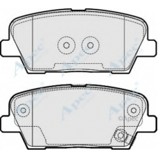 PAD1753 APEC Комплект тормозных колодок, дисковый тормоз