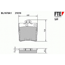 BL1678A1 FTE Комплект тормозных колодок, дисковый тормоз