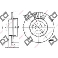 BD1017 DJ PARTS Тормозной диск