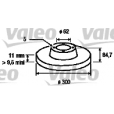 186893 VALEO Тормозной диск