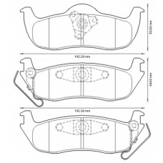 573319B BENDIX Комплект тормозных колодок, дисковый тормоз