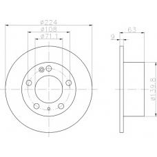 8DD 355 102-461 HELLA PAGID Тормозной диск