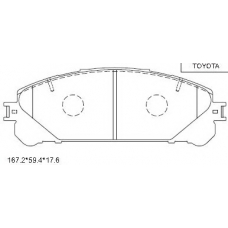 KD2505 ASIMCO Комплект тормозных колодок, дисковый тормоз