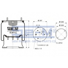 72.811.C SEM LASTIK Кожух пневматической рессоры