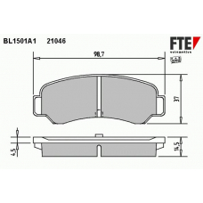BL1501A1 FTE Комплект тормозных колодок, дисковый тормоз