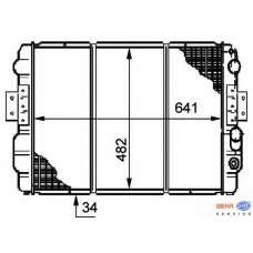 8MK 376 720-361 HELLA Радиатор, охлаждение двигателя