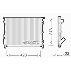 DRM23001 DENSO Радиатор, охлаждение двигателя