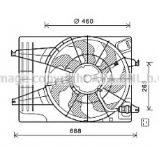 HY7540 AVA Вентилятор, охлаждение двигателя