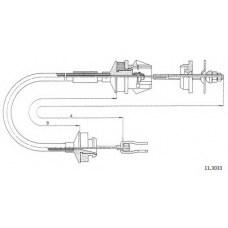 11.3033 CABOR Трос, управление сцеплением