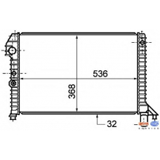 8MK 376 709-031 HELLA Радиатор, охлаждение двигателя