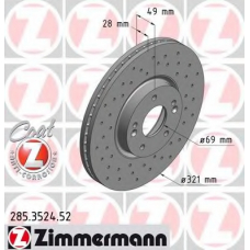 285.3524.52 ZIMMERMANN Тормозной диск