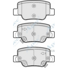 PAD1799 APEC Комплект тормозных колодок, дисковый тормоз