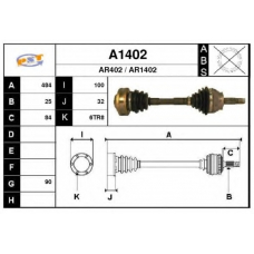 A1402 SNRA Приводной вал