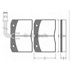 0 986 TB2 561 BOSCH Комплект тормозных колодок, дисковый тормоз