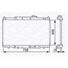 350213133300 MAGNETI MARELLI Радиатор, охлаждение двигателя