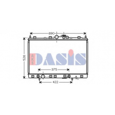 140076N AKS DASIS Радиатор, охлаждение двигателя