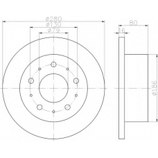 8DD 355 113-721 HELLA Тормозной диск