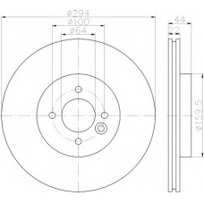 8DD 355 115-881 HELLA Тормозной диск