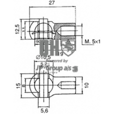 3081200209 Jp Group Газовая пружина, крышка багажник