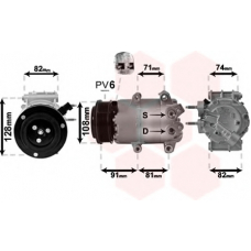 1800K498 VAN WEZEL Компрессор, кондиционер