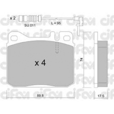 822-011-1K CIFAM Комплект тормозных колодок, дисковый тормоз