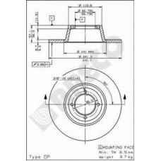 BS 7453 BRECO Тормозной диск