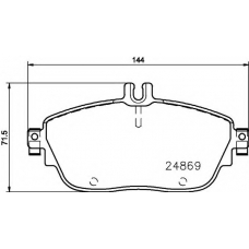 8DB 355 019-721 HELLA Комплект тормозных колодок, дисковый тормоз