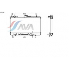MZ2069 AVA Радиатор, охлаждение двигателя
