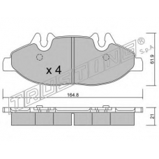 591.0 TRUSTING Комплект тормозных колодок, дисковый тормоз