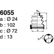 6055 DEPA Комплект пылника, приводной вал