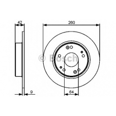 0 986 479 C63 BOSCH Тормозной диск