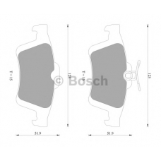 0 986 AB2 270 BOSCH Комплект тормозных колодок, дисковый тормоз