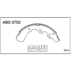 ABS0702 Allied Nippon Колодки барабанные