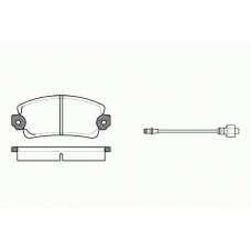0025 12 KAWE Комплект тормозных колодок, дисковый тормоз