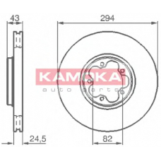 1032224 KAMOKA Тормозной диск